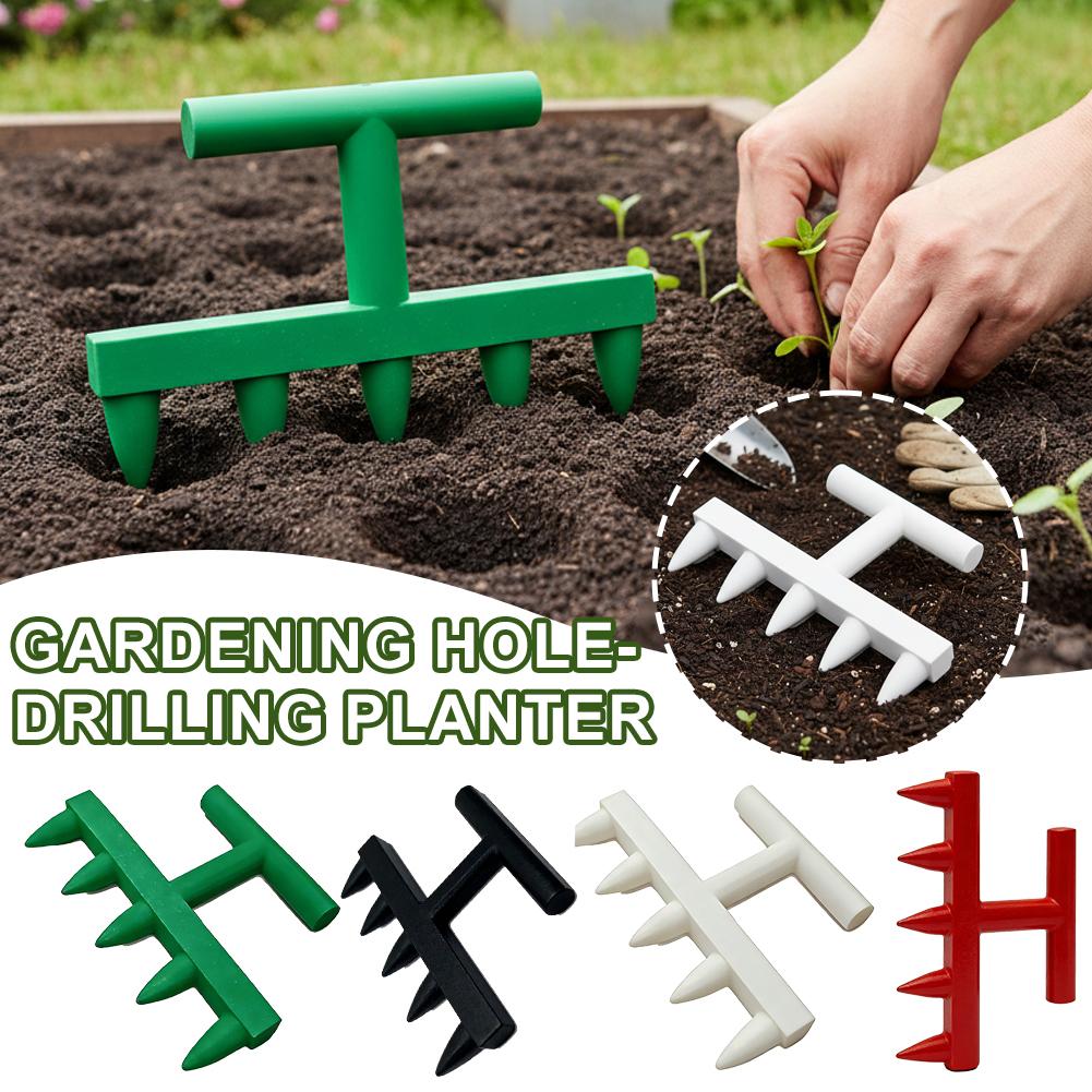 Gardening Tools Vegetables - เครื่องเจาะหลุมเพาะเมล็ดสำหรับทำสวน, เครื่องเจาะหลุมเพาะเมล็ดผักและดอกไม้สำหรับใช้ในบ้าน, เครื่องมือปลูกเมล็ดพันธุ์ผักสำหรับสวนบนระเบียง
