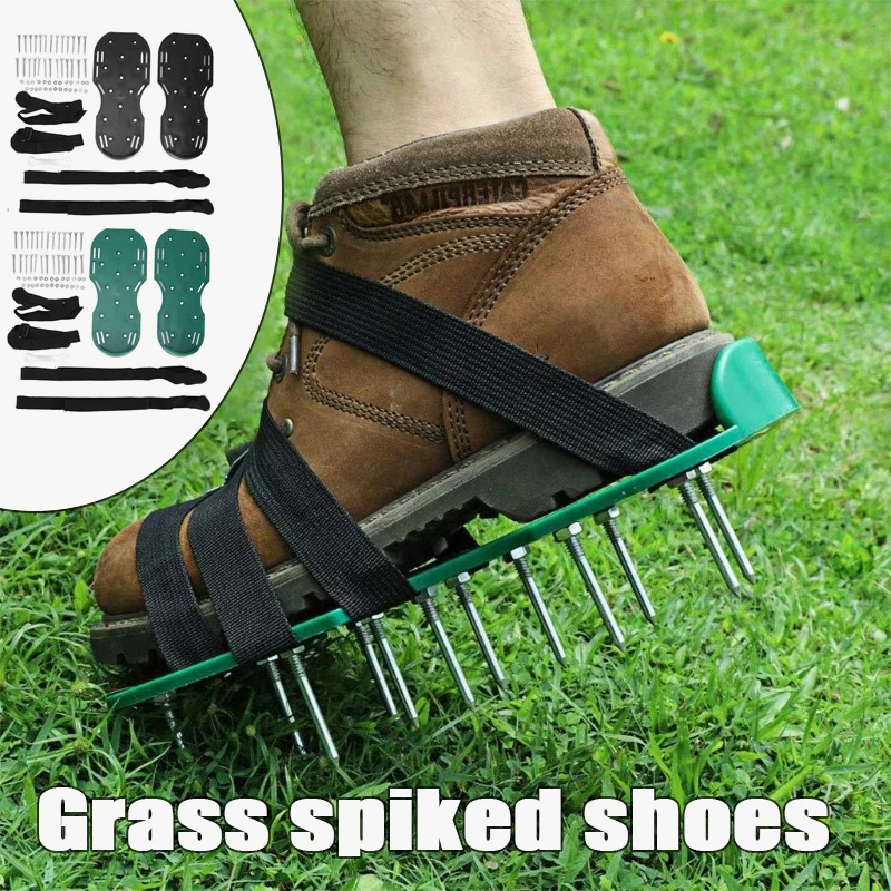 Gardening Tools Revit - รองเท้าแตะเจาะดินสำหรับสนามหญ้า 1 คู่ รองเท้าทำสวนพร้อมปุ่มเจาะดิน เครื่องมือพรวนดินสำหรับฟื้นฟูสนามหญ้า
