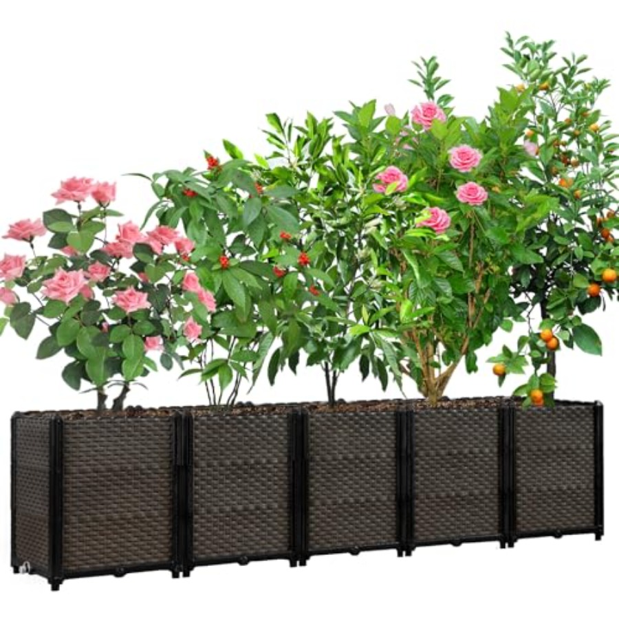 กล่องปลูกต้นไม้แบบยกสูงพร้อมระ - Self-Watering Planter บทวิจารณ์และราคา